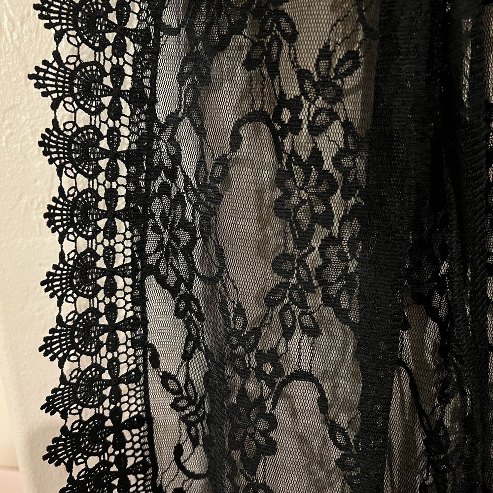 M•FASIS Black Lace Sleeveless Duster- Size XL - Picture 3 of 6